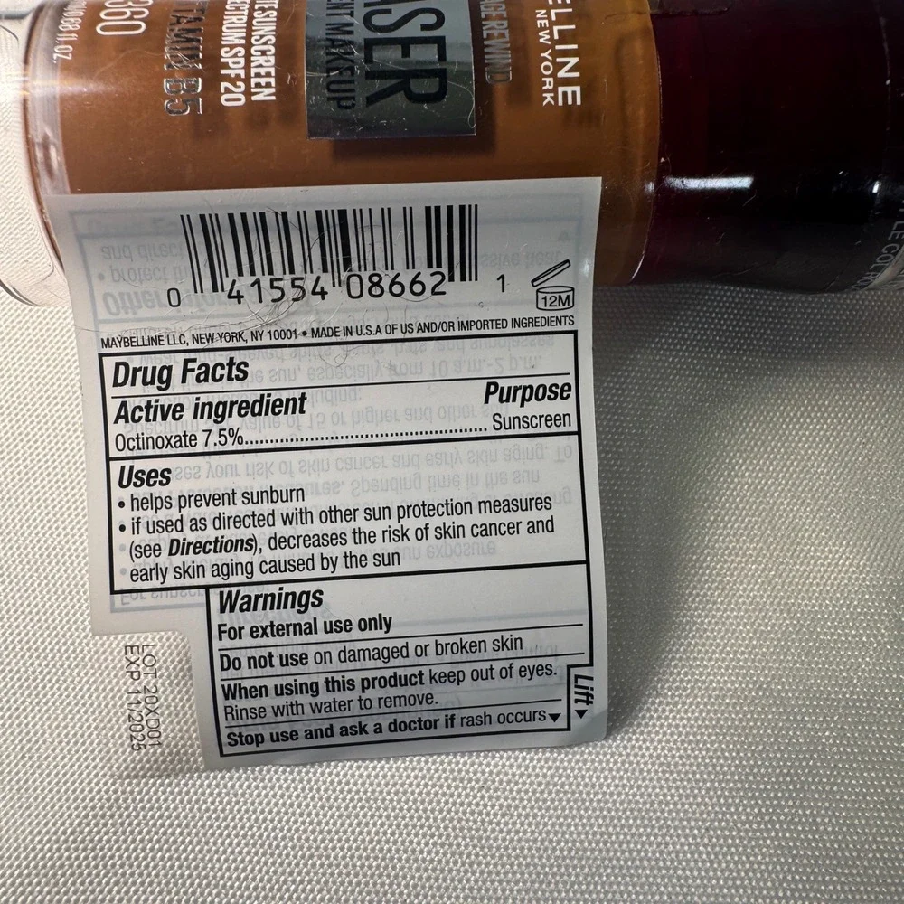 Maybelline Instant Age Rewind Eraser Treatment Makeup 355 Coconut SPF 20 2-Pack